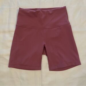 Lululemon Wunder Train High-Rise Short 6", Size 6, Dusty Pink